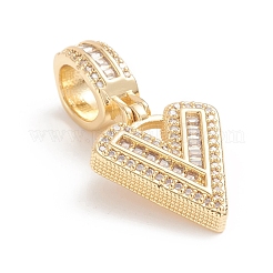 Brass Micro Pave Cubic Zirconia Pendants&nbsp;ZIRC-G165-13G-V