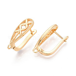 Brass Hoop Earring Findings&nbsp;KK-N267-30G