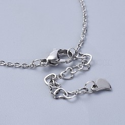 304ステンレススチールチャームアンクレット  合成ターコイズビーズとグラスパール  ハート  ステンレス鋼色  9-5/8インチ（24.5cm）&nbsp;AJEW-AN00265-04
