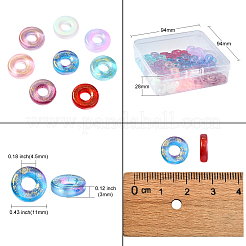 160Pcs 8 Colors Handmade Luminous & Gold Foil Lampwork Beads&nbsp;LAMP-CJ0001-38