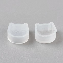 シリコンモールド  レジン型  UVレジン用  エポキシ樹脂ジュエリー作り  猫  ホワイト  9x10x5mm  内径：6x8mm&nbsp;DIY-E005-05