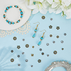 360Pcs 12 Styles Tibetan Style Alloy Bead Caps&nbsp;TIBE-SC0002-31