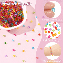 1000Pcs Transparent Acrylic Beads&nbsp;TACR-YW0003-44