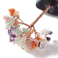 Natural Gemstone Tree Display Decoration&nbsp;DJEW-G027-10RG-02