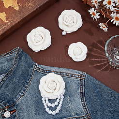 4Pcs 4 Styles Felt & Alloy Lapel Pins for Clothes&nbsp;JEWB-PH0001-64