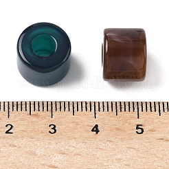 トウトーンアクリルビーズ  天然石風  コラム  ミックスカラー  12.5x10mm  穴：5.5mm  約427個/500g&nbsp;OACR-C040-08