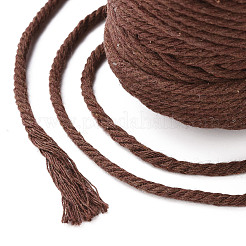 工芸品の編み物用の綿糸  サドルブラウン  3mm  約109.36ヤード（100m）/ロール&nbsp;KNIT-PW0001-01-13