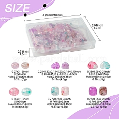 240Pcs 6 Styles Transparent Acrylic Beads Sets&nbsp;OACR-FS0001-97
