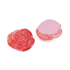 フラワーシリーズ 樹脂カボション  ローズ  パールピンク  25x10.5mm&nbsp;CRES-Q008-01H