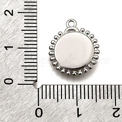 真鍮マイクロパヴェクリアキュービックジルコニアペンダント  蛇模様の平丸  プラチナ  16x13.5x3mm  穴：1.2mm&nbsp;KK-G530-01A-P