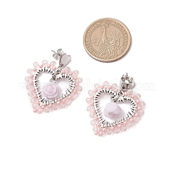 Alloy Glass Stud Earrings&nbsp;EJEW-MZ00372-02