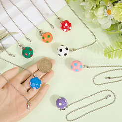 7Pcs Football Resin Charms Ceiling Fan Pull Chain Extenders&nbsp;PALLOY-CP00005