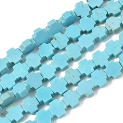 Geark Cross Natural Magnesite Beads Strands&nbsp;G-N0131-04D