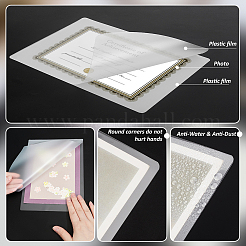 プラスチックラミネートポーチフィルム写真保護シート100枚  ホットラミネーター用  透明  220x160x0.1mm&nbsp;AJEW-WH0606-55H
