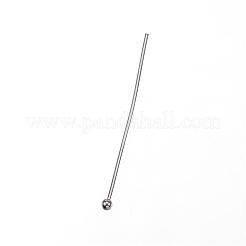 変色しにくい304ステンレススチール製ボールヘッドピン  ステンレス鋼色  35mm  ピン：0.7mm  21ゲージ  ヘッド：2mm&nbsp;STAS-D448-025P