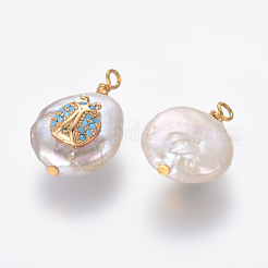 Natural Cultured Freshwater Pearl Pendants&nbsp;PEAR-L027-04D