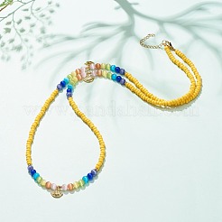 Glass Seed & Cat Eye Waist Beads&nbsp;NJEW-C00030-02