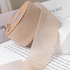 DIY クラフト ギフト ブーケ ラッピング リボン作り用ポリエステル リボン  結婚式の誕生日パーティーの装飾  ビスク  1-5/8インチ（40mm）&nbsp;PW-WG8ABFF-04