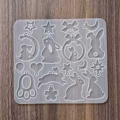 Rabbit Earrings Pendants DIY Silicone Mold&nbsp;X1-DIY-Q033-08B