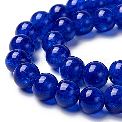 Spray Painted Crackle Glass Beads Strands&nbsp;LS-CCG-Q001-8mm-14