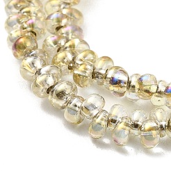 電気メッキガラスビーズセット  トップドリルビーズ  ティアドロップ  ミックスカラー  5x4x2~3mm  穴：1mm  約215個/連  20.4インチ&nbsp;EGLA-J033-A-M
