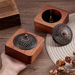 Square Wood Incense Burners&nbsp;AJEW-WH0696-503