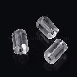 プラスチック製ピアスキャッチ  ピアスバックキャッチ  コラム  透明  2.5~3x2.5mm  穴：0.6mm  約9400~9600個/袋&nbsp;KY-R011-07-01