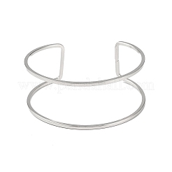 Non-Tarnish 304 Stainless Steel Hollow Open Cuff Bangles for Women&nbsp;BJEW-S155-04P