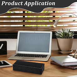 Rectangle PU Leather Pen Storage Boxes&nbsp;LS-CON-WH0107-33B