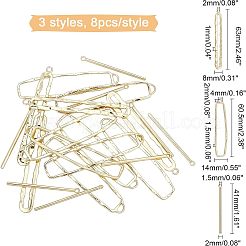 24スタイルの合金製ビッグペンダント3個  混合図形  ライトゴールド  8個/スタイル&nbsp;FIND-CA0002-87