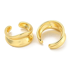 真鍮カフイヤリング  丸いリング  18KGP本金メッキ  13x13mm&nbsp;EJEW-C104-151G