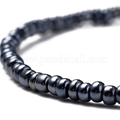 ストレッチブレスレットセット  積み重ね可能なブレスレット  天然黒瑪瑙（染色）ビーズ付き  ナザールボンジュウ手作りランプワークビーズ  ガラスシードビーズ  天然真珠ビーズと真鍮ビーズ  内径：6のCM  3個/セット&nbsp;BJEW-JB05316-02