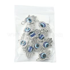 ナザールボンジュウ樹脂＆合金ペンダント10個  鉄パーツ  ヤシ  アンティークシルバー＆プラチナ  26mm  穴：2.7mm&nbsp;PALLOY-FS00058-03