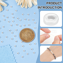 フラットラウンド925スターリングシルバースペーサービーズ  銀  3.2x1.8mm  穴：1.2mm  50個/箱&nbsp;STER-BC0001-91B