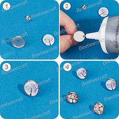 50Pcs 316 Surgical Stainless Steel Stud Earring Settings&nbsp;STAS-BBC0005-58C