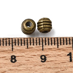 チベット風合金ビーズ  溝付き銃身  アンティークブロンズ  5x4.5mm  穴：1.8mm  約2857個/1000g&nbsp;AL-CBA3B63-20AB