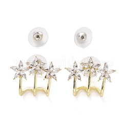 Crystal Rhinestone Triple Trees Stud Earrings&nbsp;EJEW-C006-05