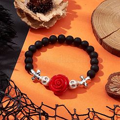 Resin and Synthetic Turquoise Bracelets&nbsp;BJEW-JB10757