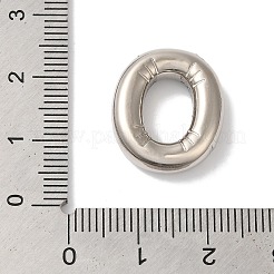 変色しない304ステンレススチールペンダント  レターチャーム  アルファベットのO  19x16.5x5mm  穴：3x2mm&nbsp;STAS-Z063-01P-O