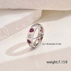Brass Micro Pave Cubic Zirconia Rings for Women&nbsp;AJ0681-1