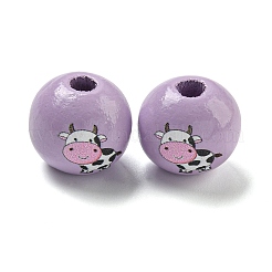 Natural Wood European Beads&nbsp;WOOD-F014-01E