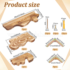 クラウドウッドウォールストレージラック2袋  ウォールシェルフ  バリーウッド  182x100x20mm&nbsp;DIY-WA0001-36