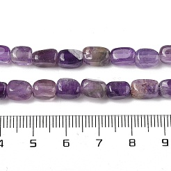 天然石アメジストビーズ連売り  直方体の  6.5~7.5x4.5~5.5x4.5~5.5mm  穴：1mm  約53個/連  14.88~15.04''（37.8~38.2センチメートル）&nbsp;G-H087-D04-01