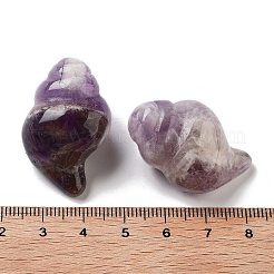 天然アメジストの彫刻された置物  ホームオフィスのデスクトップ装飾用  シェル形状  36~38x20.5~22x17~19.5mm&nbsp;DJEW-L023-H09