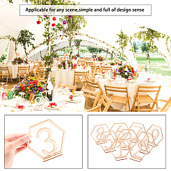 Wood Table Numbers Cards&nbsp;AJEW-PH0016-59