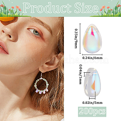 200Pcs Transparent Glass Beads&nbsp;GGLA-BBC0001-01
