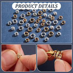 120Pcs 6 Styles Brass Split Rings&nbsp;KK-BC0012-97