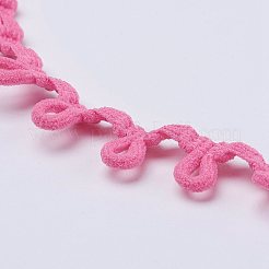布地ゴシックチョーカーネックレス  鉄のパーツと  プラチナ  パールピンク  11.4インチ（29cm）&nbsp;NJEW-E085-29G