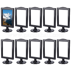 10個 2スタイル PVC 両面ネイルアートディスプレイスタンド  長方形  ブラック  8.85~9x11.4~12x19~20.8cm  5個/スタイル&nbsp;ODIS-WR0001-14