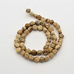 Natural Picture Jasper Bead Strands&nbsp;X-G-P070-19